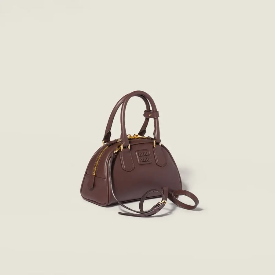 Miu Miu Arcadie Nappa Leather Brown