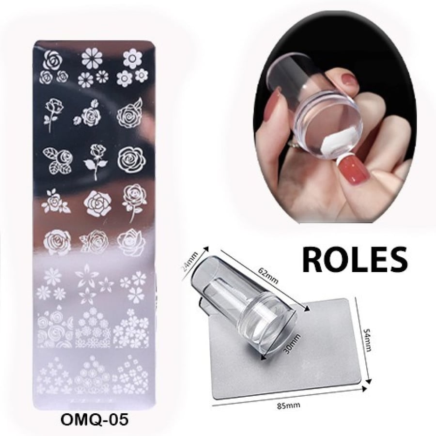 أداة صنع المناكير الفرنسية مع لوحة طباعة-OMQ-05