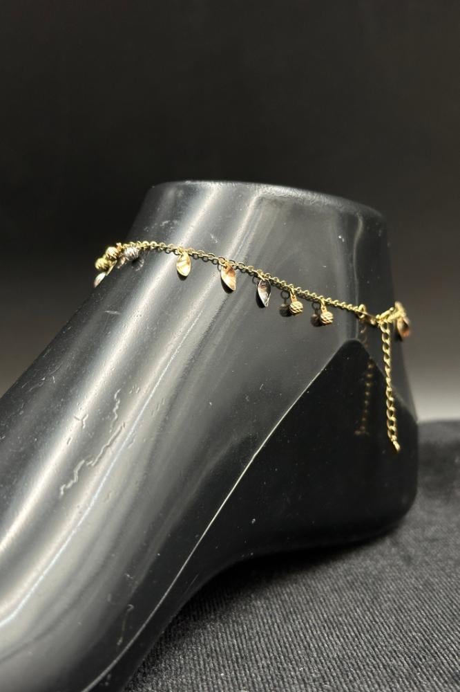 Pure Italian Gold Anklet 18K – Weight 3.3 grams