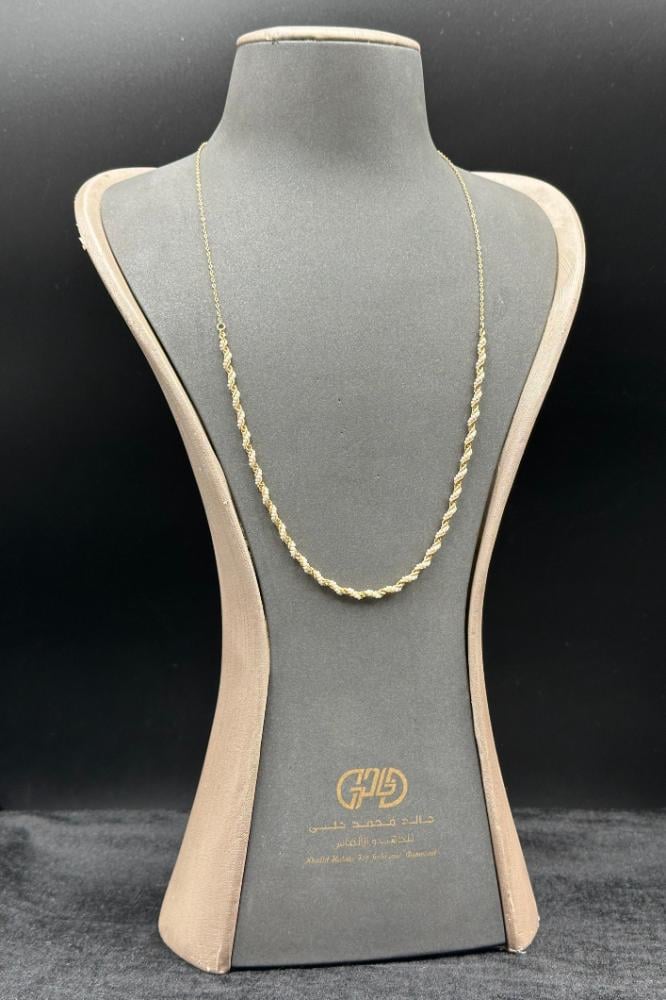 Braided Pearl Necklace with 18K Gold – 2 Grams