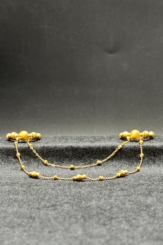 خاتم كف ذهب عيار 21 دبله بتصميم كور وزن من 5.9 الى 6.1 جرام
