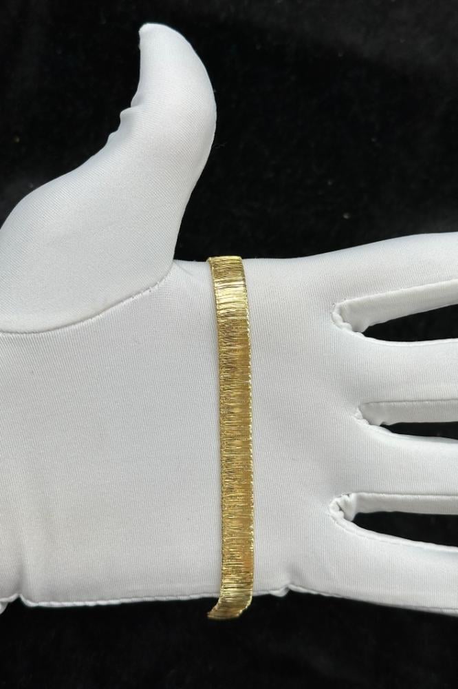 Flat Bracelet (Large Size), Italian Pure Gold, 18K, Weight 8.8 g