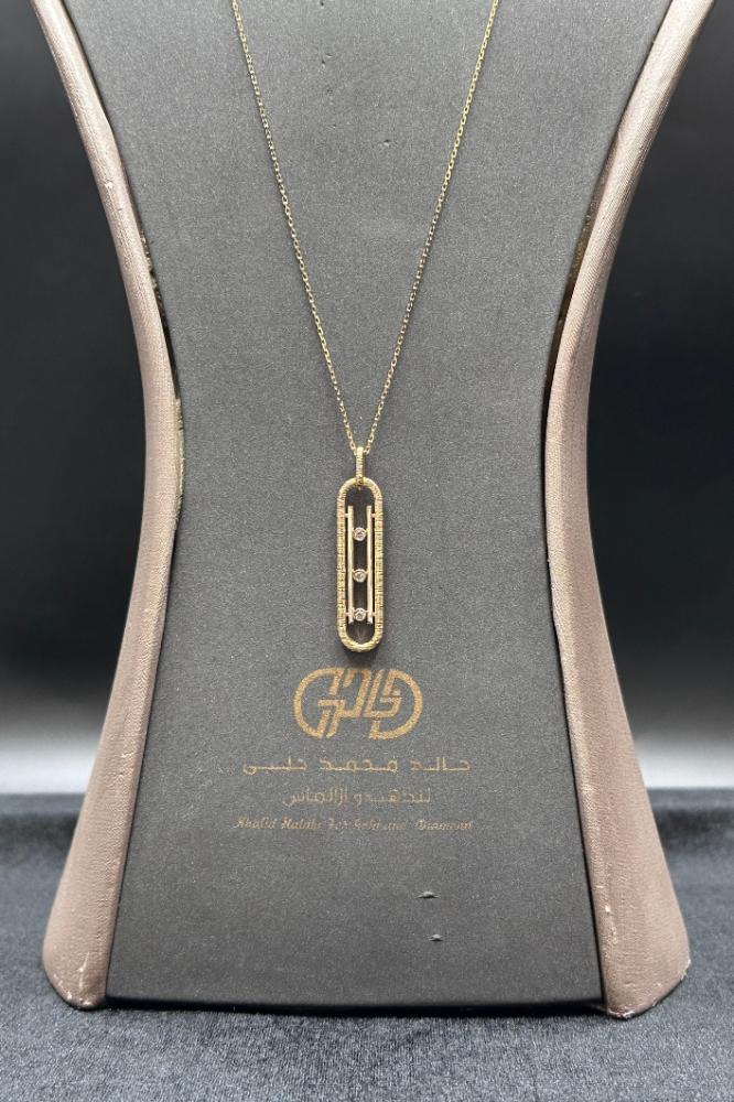 افضل شال ذهب طويل عيار 18 بتصميم ميسيكا وزن 7.5 جرام
