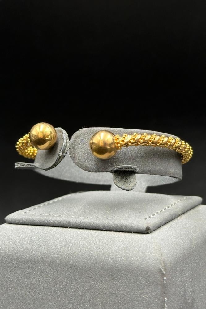 Pure 21K gold beads bracelet, weight 12.4 g