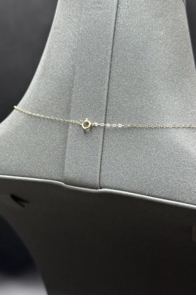 Dark Light Yellow Gold Rectangular Necklace