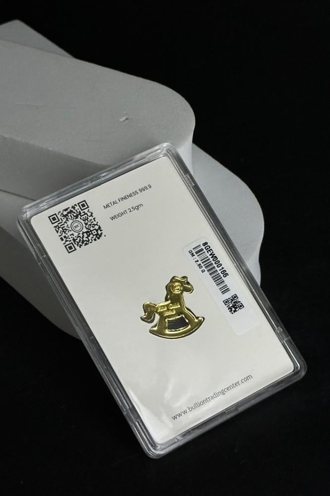 سبيكة ذهب BTC عيار 24 صافي بوزن 2.5 جرام
