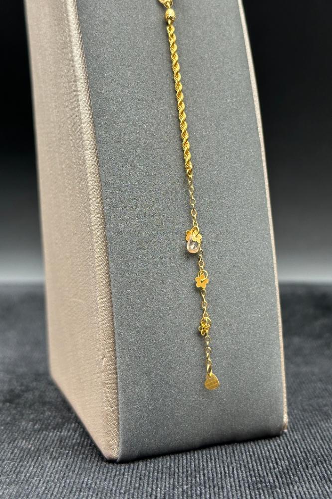 Twisted Gold Bracelet, 21K, Weight 1.1 grams