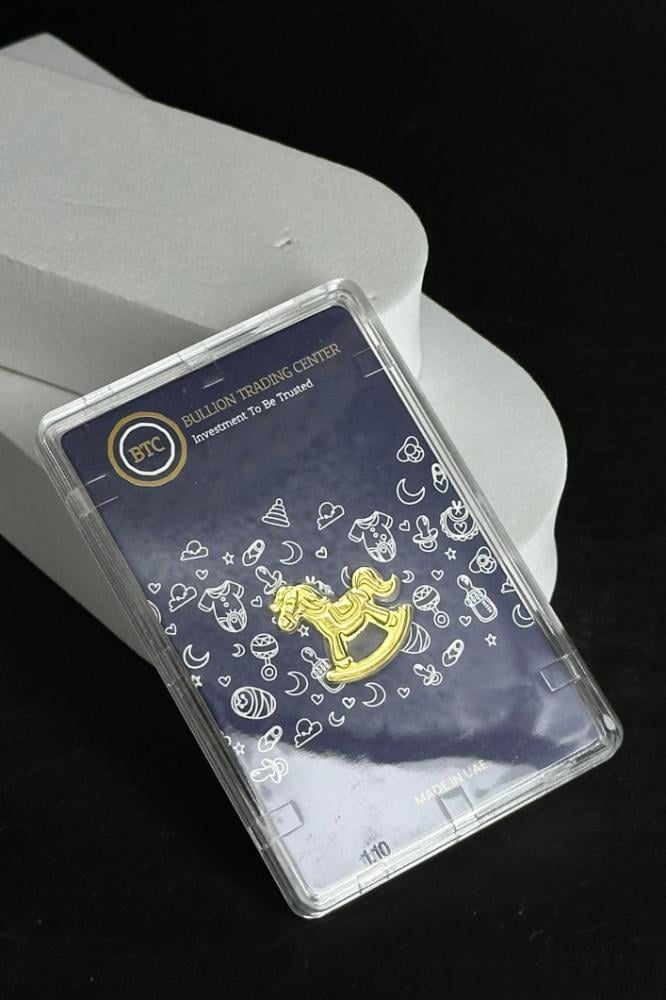 سبيكة ذهب BTC عيار 24 صافي بوزن 2.5 جرام