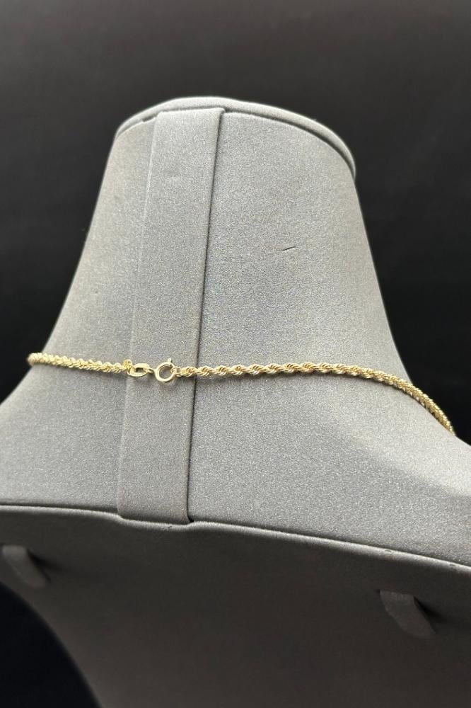 Solid Gold Braided Necklace 18K, weight from 2.5 to 2.6 grams