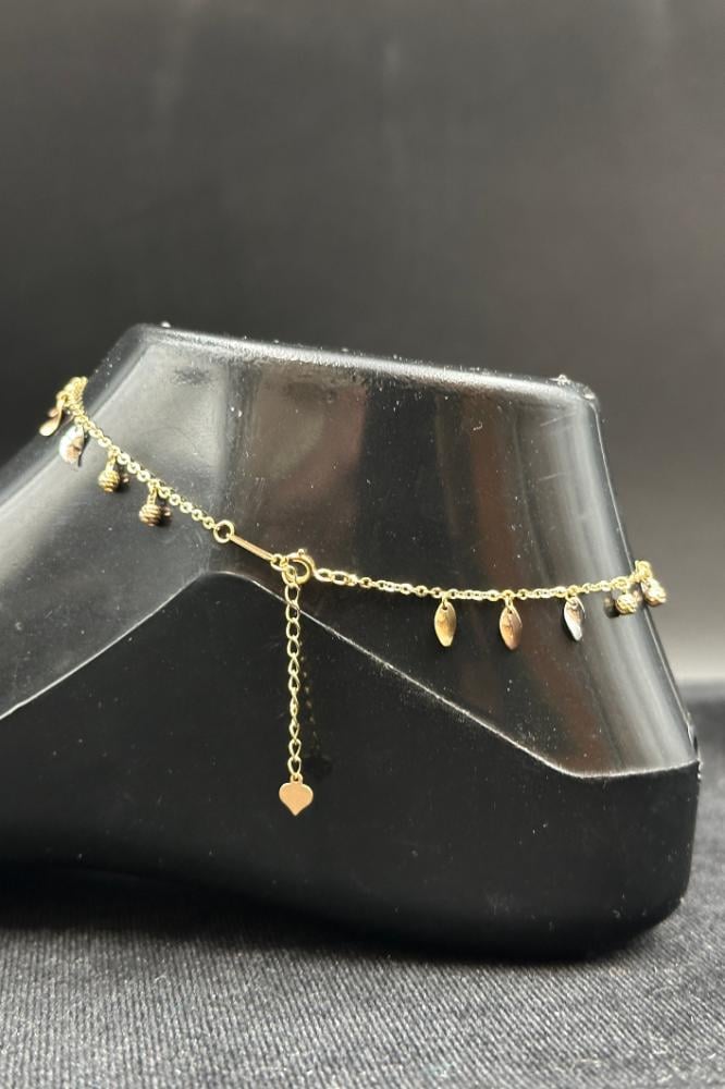 Pure Italian Gold Anklet 18K – Weight 3.3 grams
