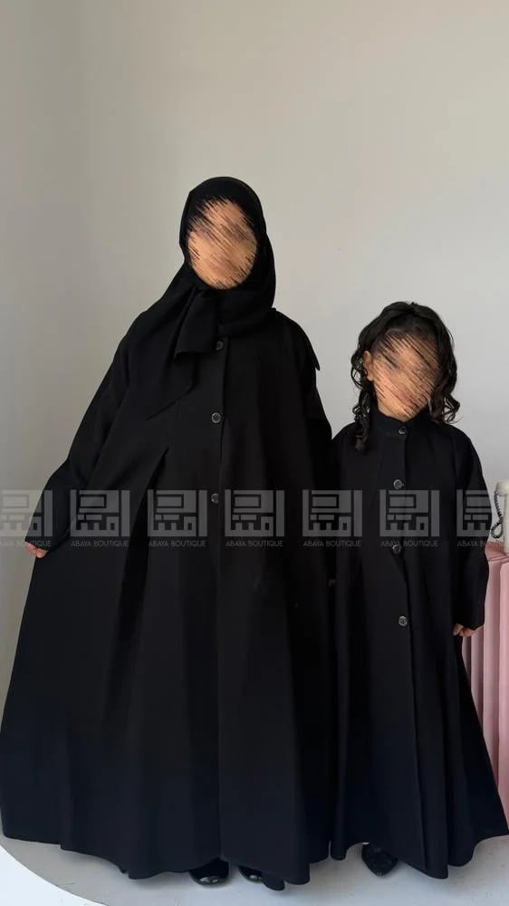 عباية أطفال سوادء صيفية يومية -5036