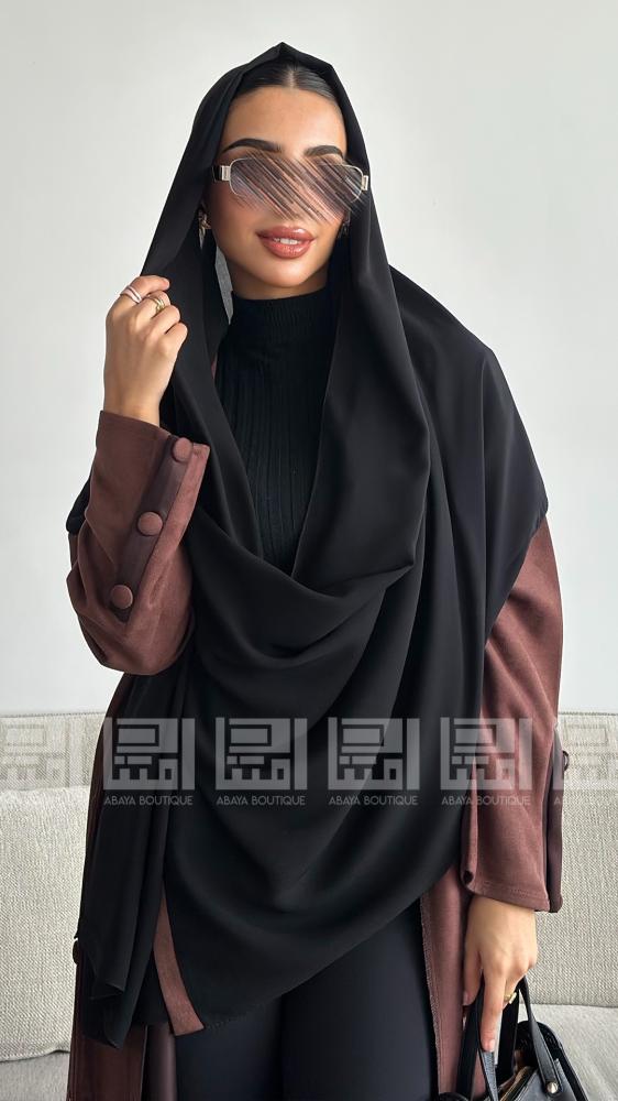 عباية شتوية باللون البني- 1245