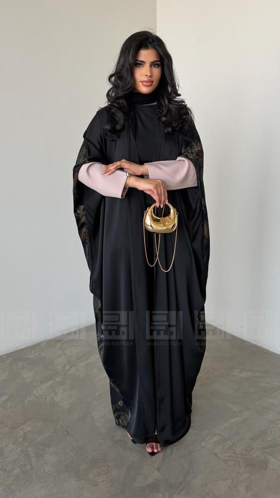 عباية بشت صيفية مشجّرة بأكمام مميزة -1643