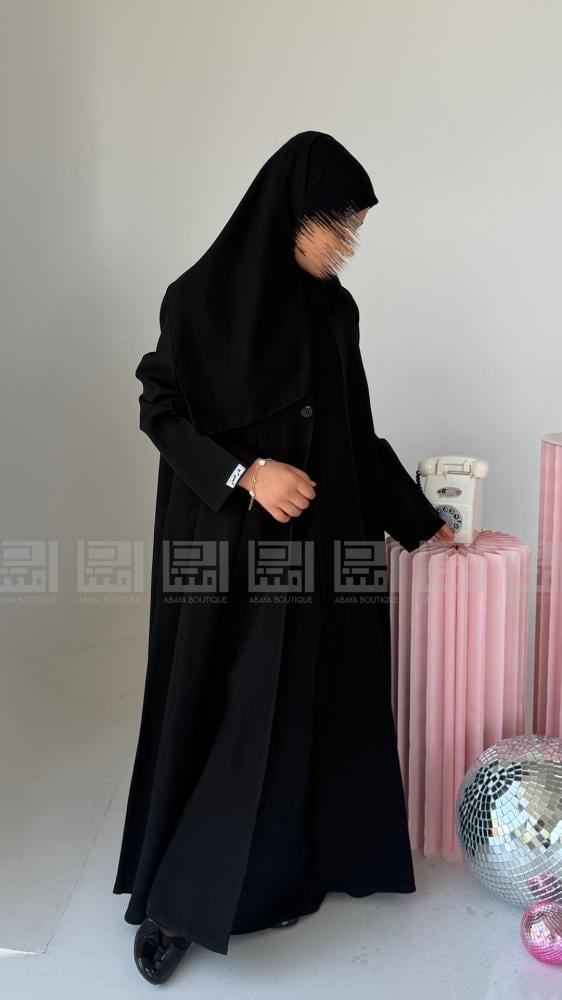 عباية أطفال سوادء صيفية يومية -5036