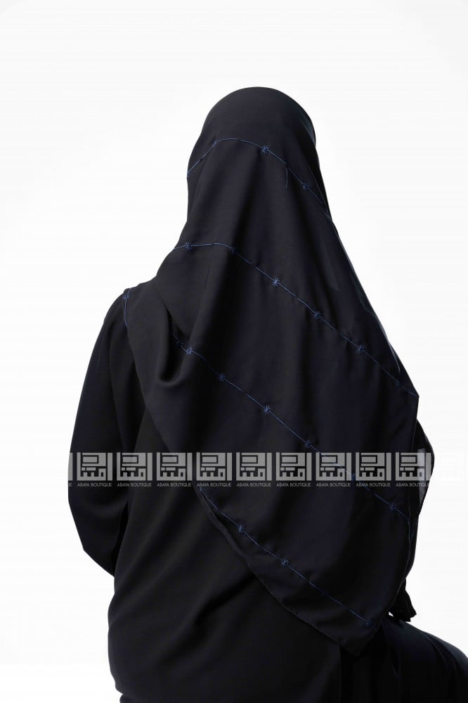 طرحة سوداء بنقش النجمة نيلي 1110