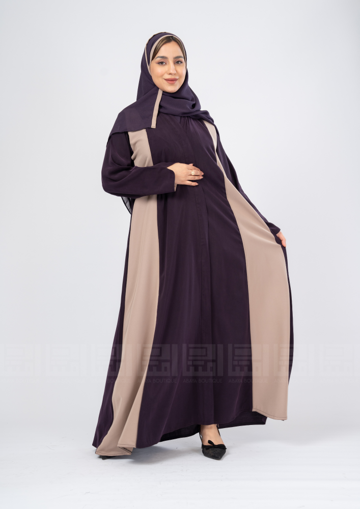 عباية كلوش باللون بنفسجي  -1376