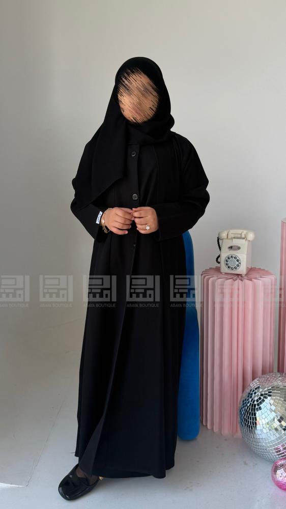 عباية أطفال سوادء صيفية يومية -5036