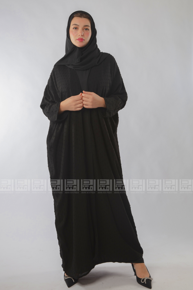 عباية منقطة سوداء 1050