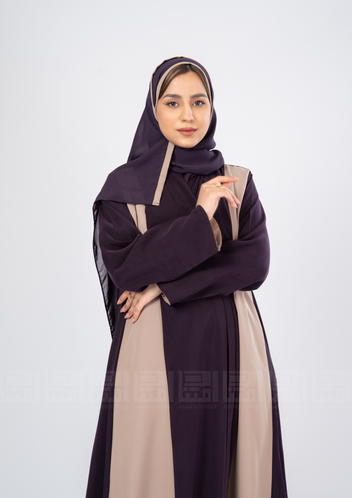عباية كلوش باللون بنفسجي  -1376
