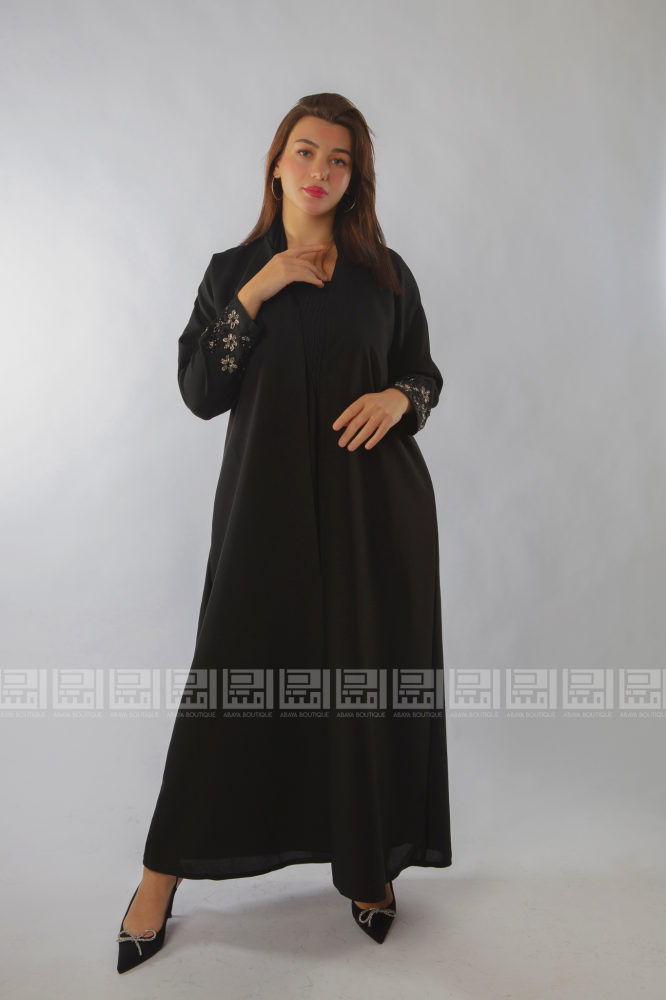 عباية بتطريز ورد خرزي 1251