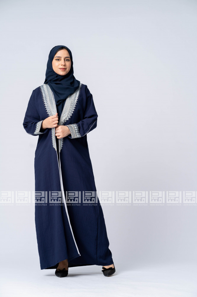 عباية بتطريز البشت زرقاء 1173