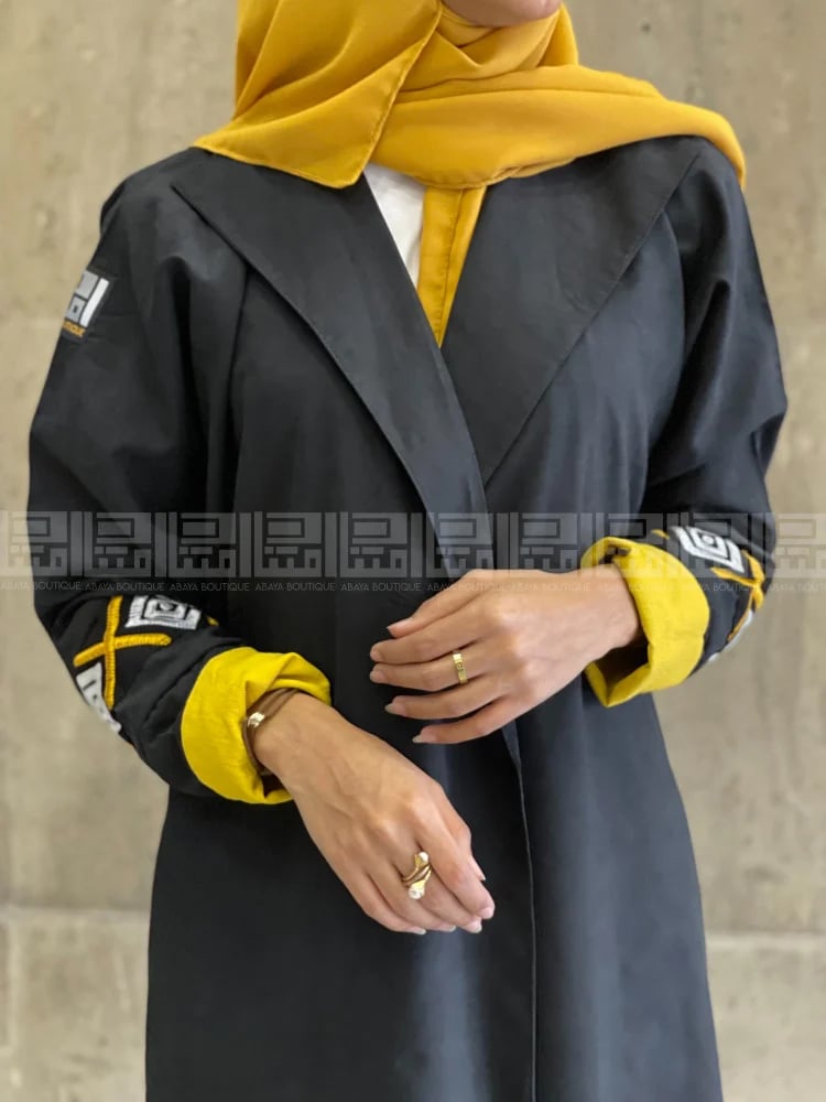 عباية بكم مثني باللون الكموني 1099