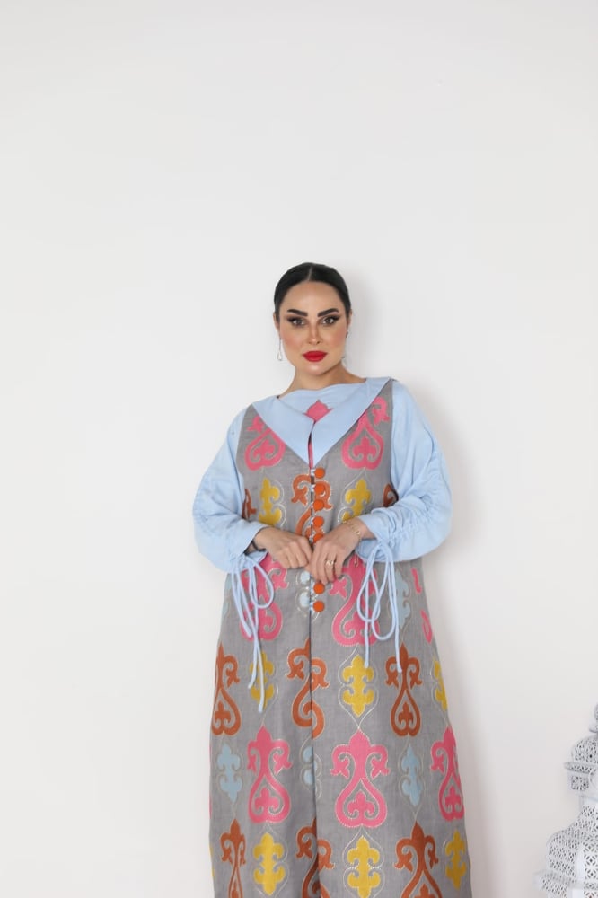 دراعه من قطعتين خام لنن