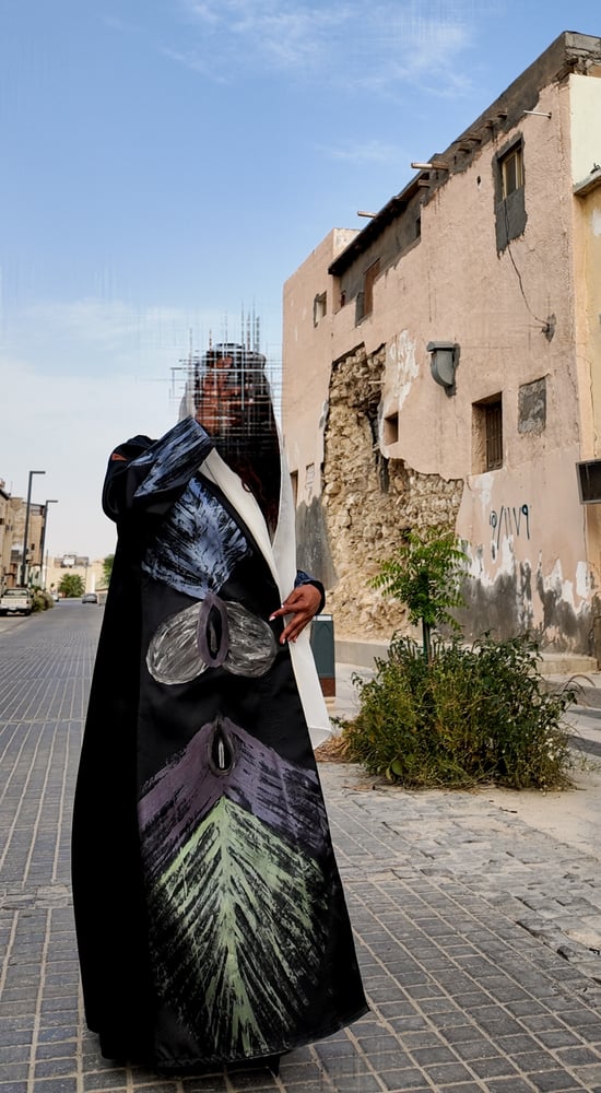 عباية رسم ب الوان الاكرلك
