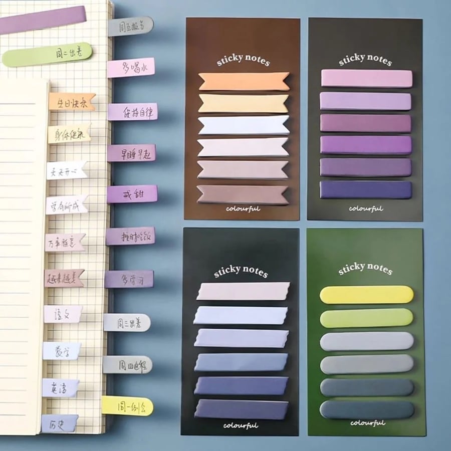 Adhesive separators with distinctive colors