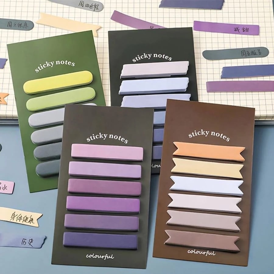 Adhesive separators with distinctive colors