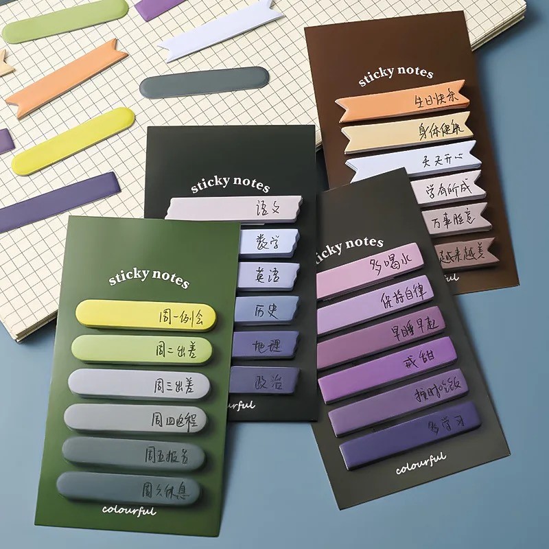 Adhesive separators with distinctive colors