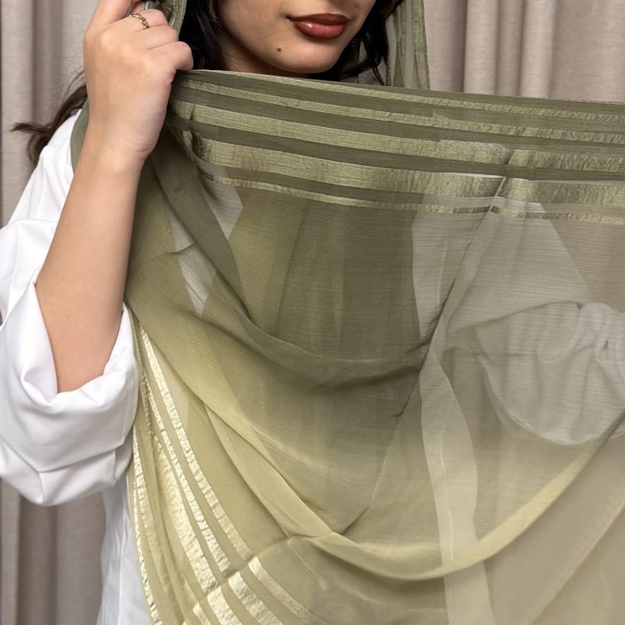طرحة انسياب اخضر