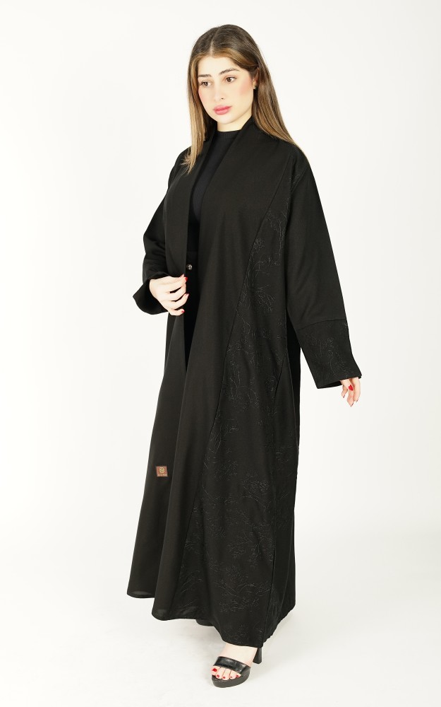 عباية تطريز اسود