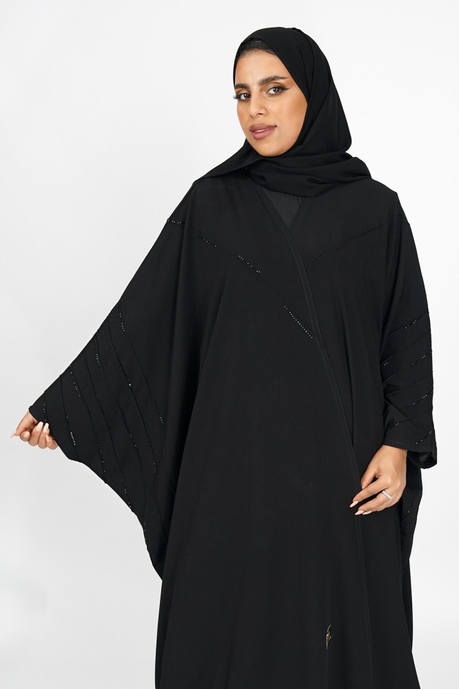 عباية اسود بشت بكرستال
