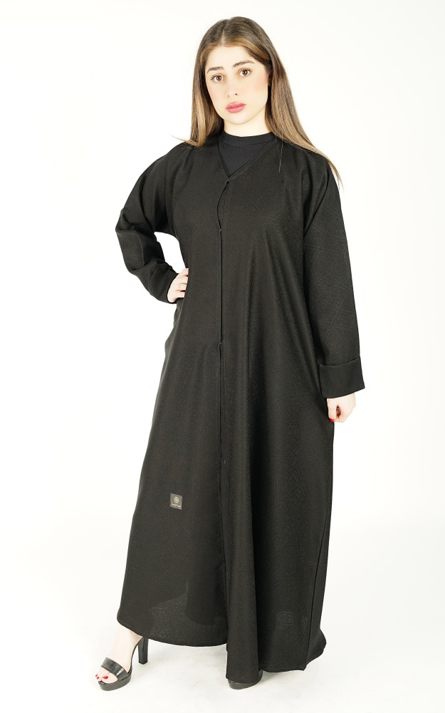 عباية اسود نص كلوش