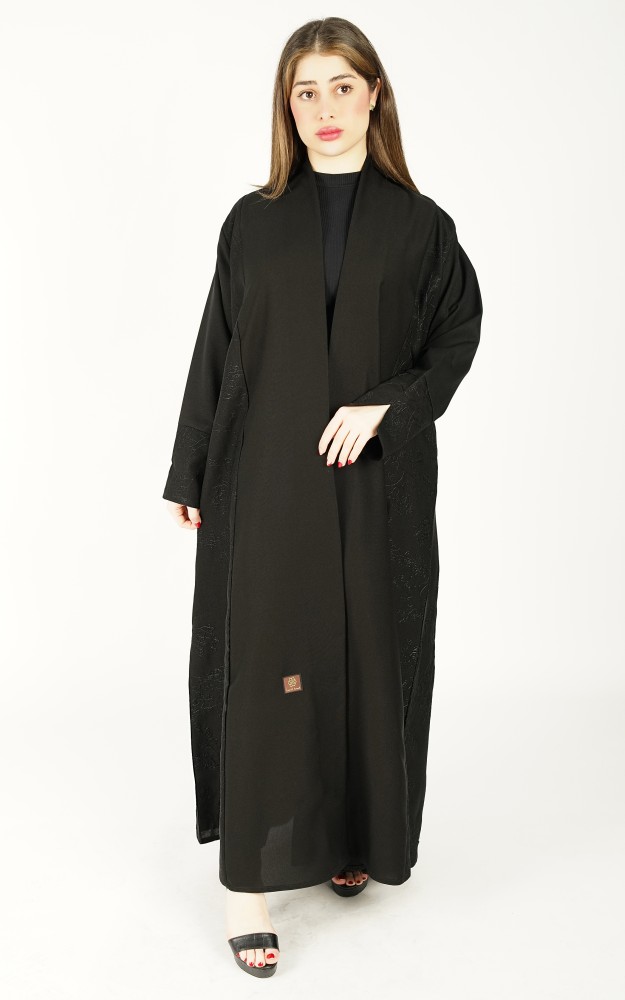 عباية تطريز اسود