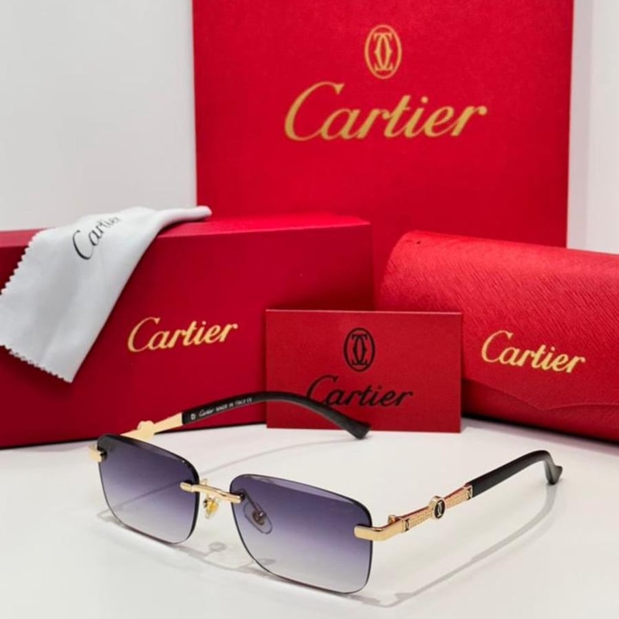 نظارة شمسية Cartier هاي كواليتي مع ملحقاتها