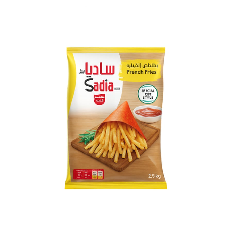 بطاطس ساديا مجمد – 2.5 كجم - افضل بطاطس مجمد للقلي من متجر ثلاجة دبي