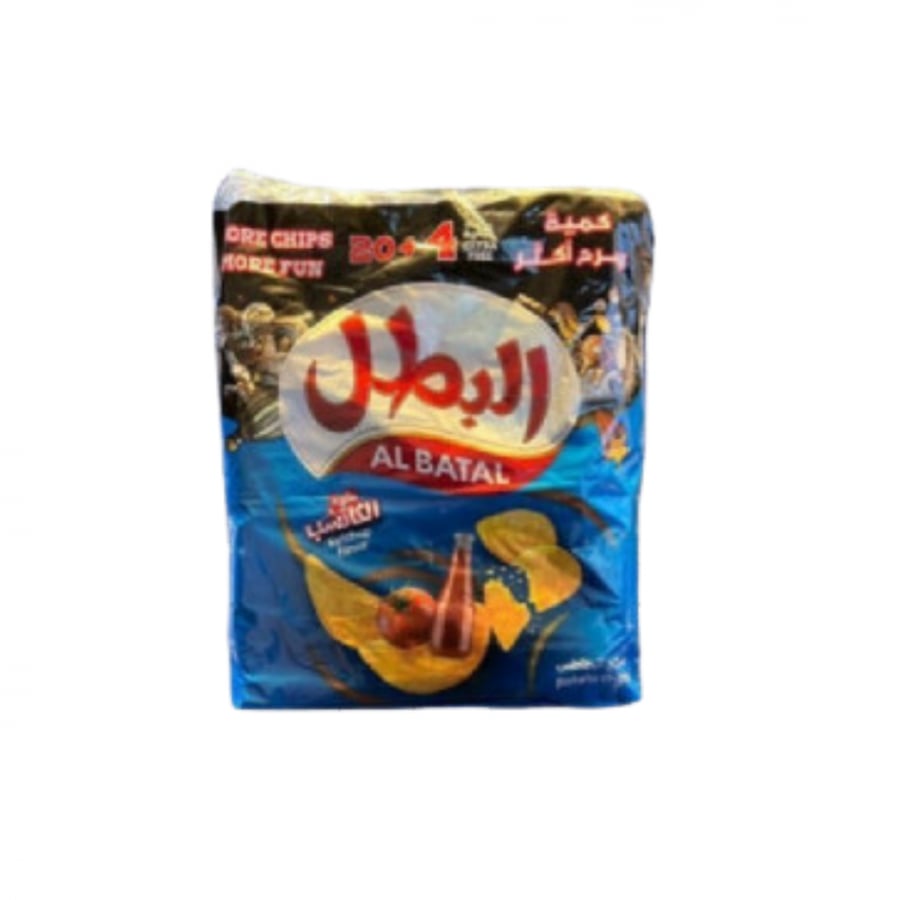 بطاطس البطل بالكاتشب -شيبس البطل -رقائق شيبسي