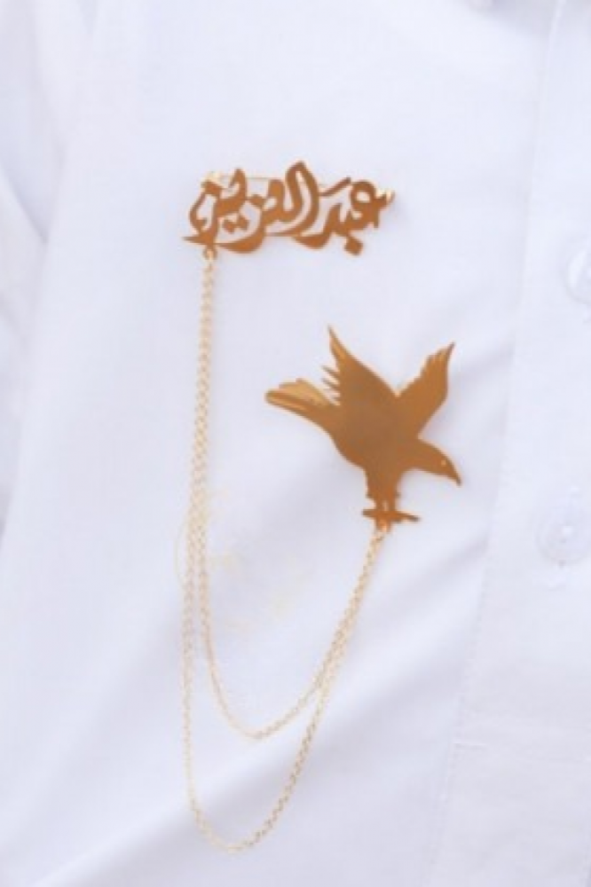 بروش بالاسم شكل الصقر