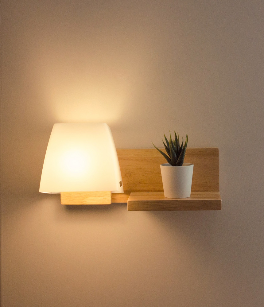 انارة جدارية خشبي قزاز ثلجي وودن Wooden