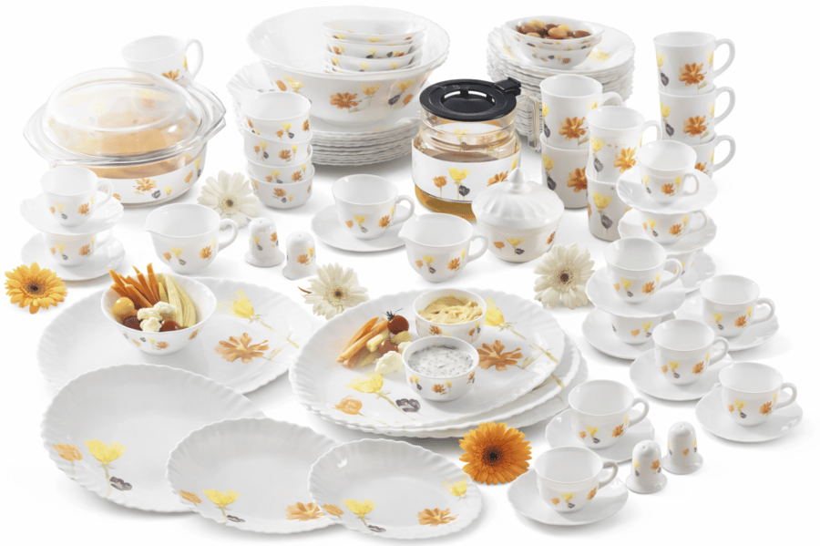 طقم أوركبال فرنسي من شركة Luminarc (96 قطعة) –  aquarella  – طقم أوركبال اكواريلا