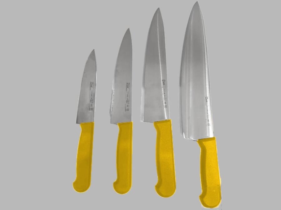 profissonal chefs knives - yellow