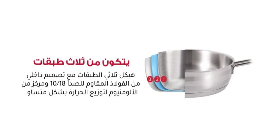 مستر كوك طقم قدور طهي ستانلس ستيل 9 قطع تركي - BA1900
