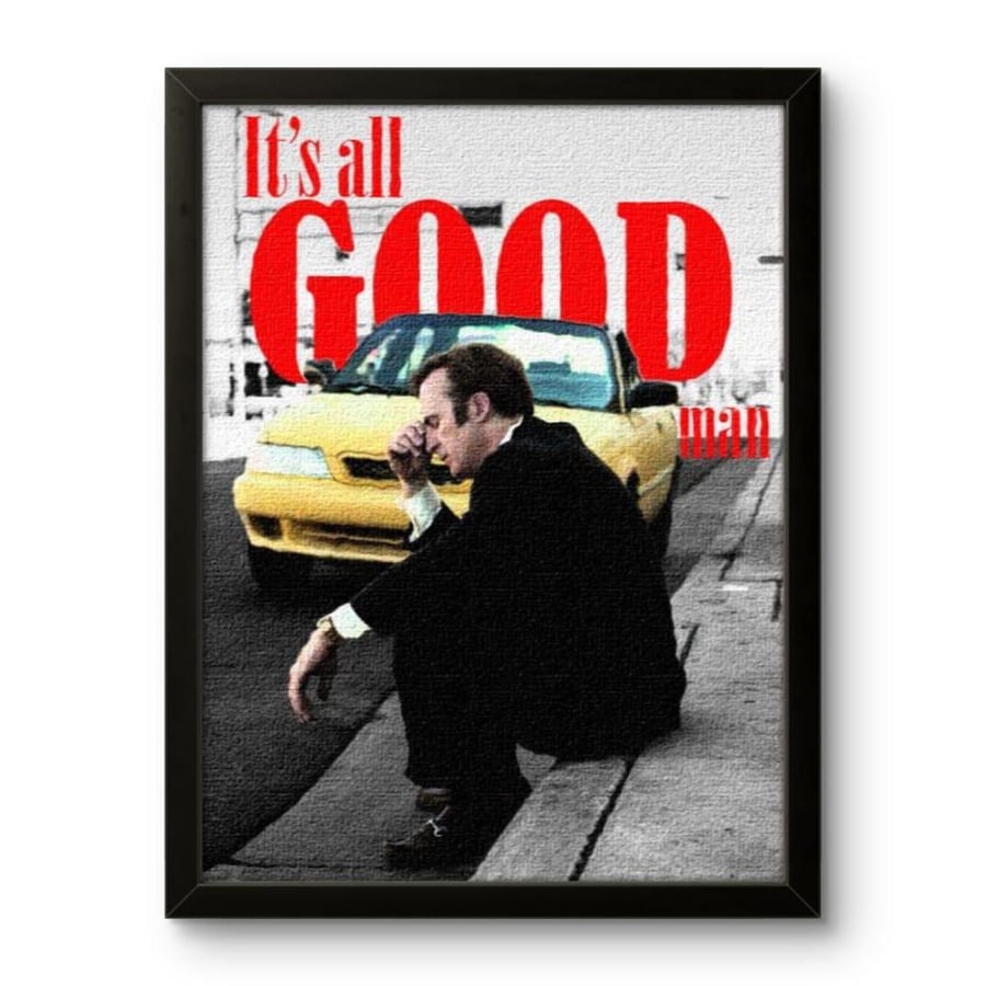 لوحة جدارية مستوحاة من مسلسل Better Call Saul اسود