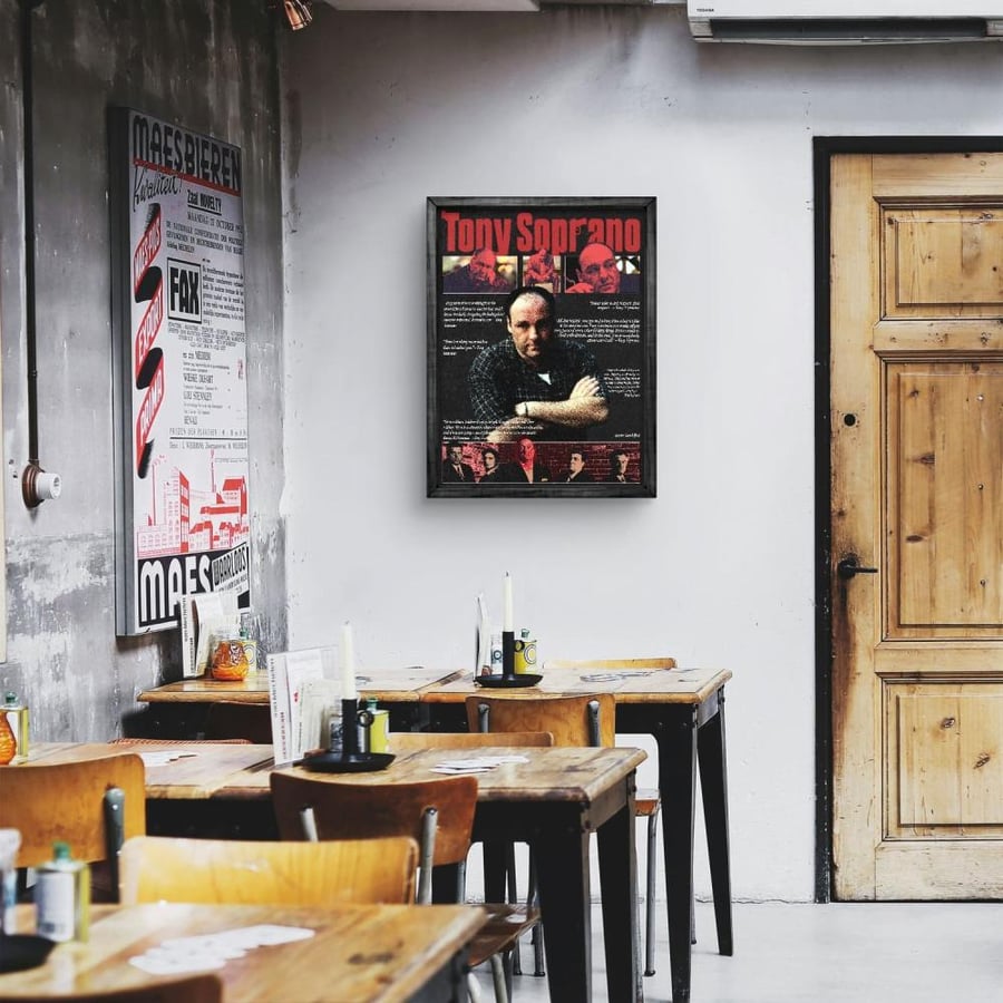 Tony Soprano wall art with famous quotes