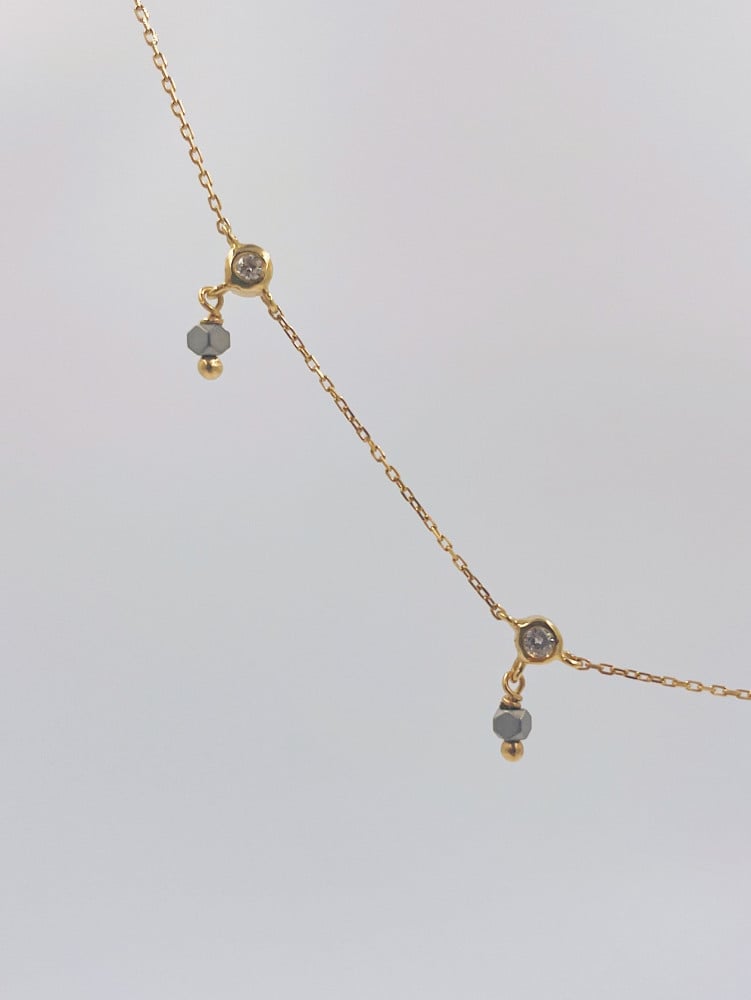 Mini Hemtite Pearl Jewels with Diamonds