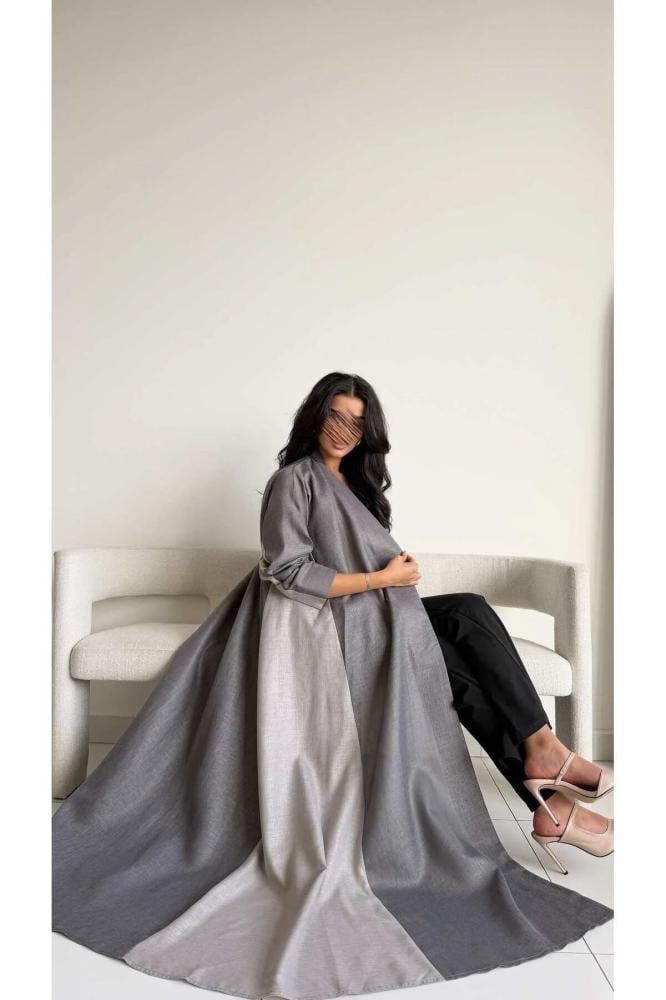 عباية نسائية من الكتان بتصميم أنيق