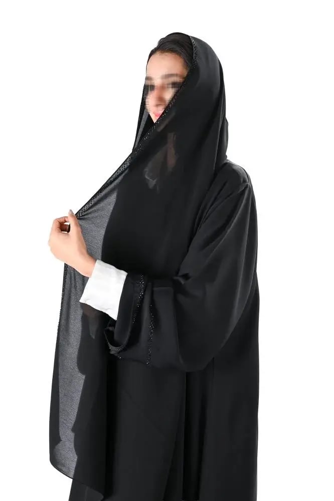 عباية ربع كلوش بفصوص على الكم