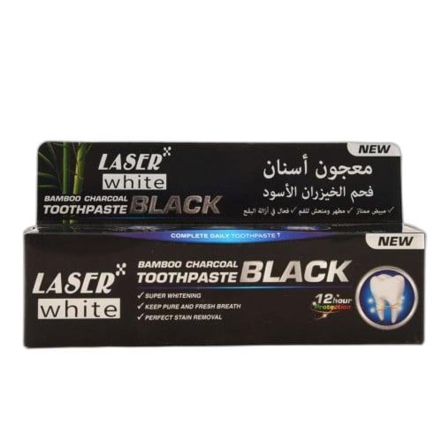 معجون الاسنان بالفحم ليزر وايت.